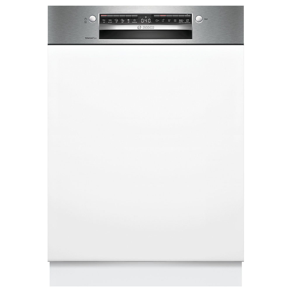 Lavavajillas BOSCH SMI4ECS28E, Integrable , Clase A, Acero Cepillado, 3ª bandeja VarioDrawer, 14 Servicios.