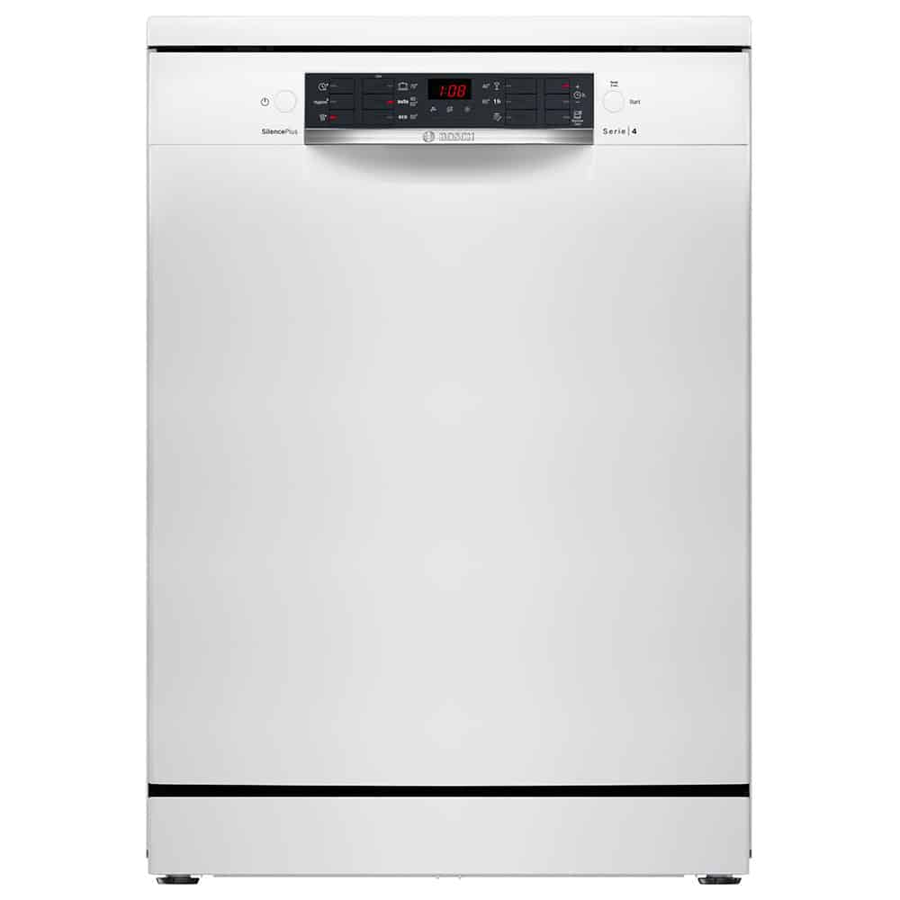 Lavavajillas BOSCH SMS46KW02E, 60 cm, Clase E, 3ª Bandeja VarioDrawer Blanco, Libre Instalación, 13 Servicios.