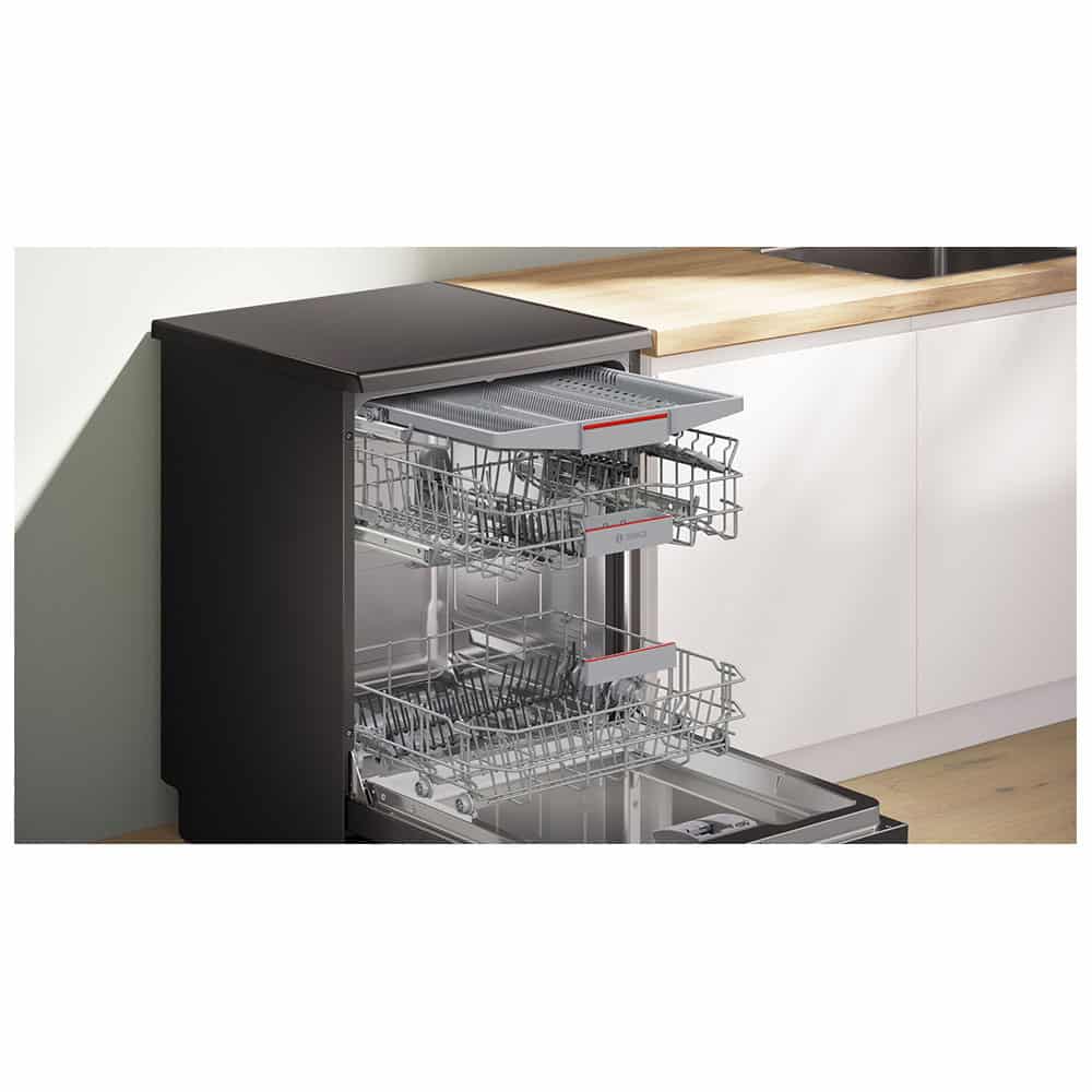 Lavavajillas Bosch SMS4EMC06E, 3ªBandeja Clase B Black inox - Imagen 4