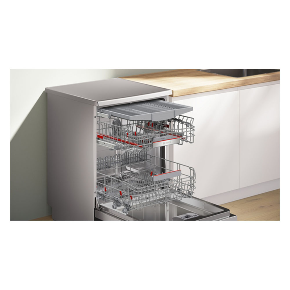Lavavajillas Bosch SMS6ECI15E , 60 cm, 3ª Bandeja, Clase A, Acero antihuellas, 14 Servicios. - Imagen 3