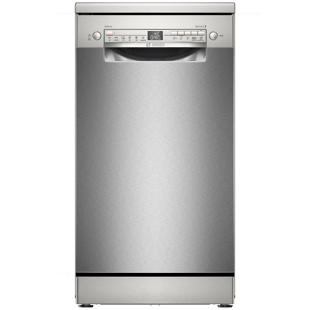 Lavavajillas BOSCH SPS2HKI55E, 45 cm, Clase D, Acero Inox, Libre Instalación, 10 Servicios.