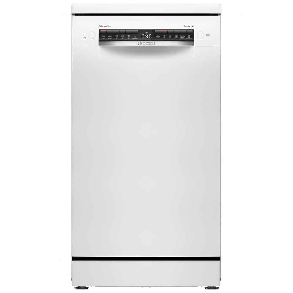 Lavavajillas BOSCH SPS4HMW49E, 45 cm, Clase E, 3ª Cesta superior, Blanco, 10 Servicios