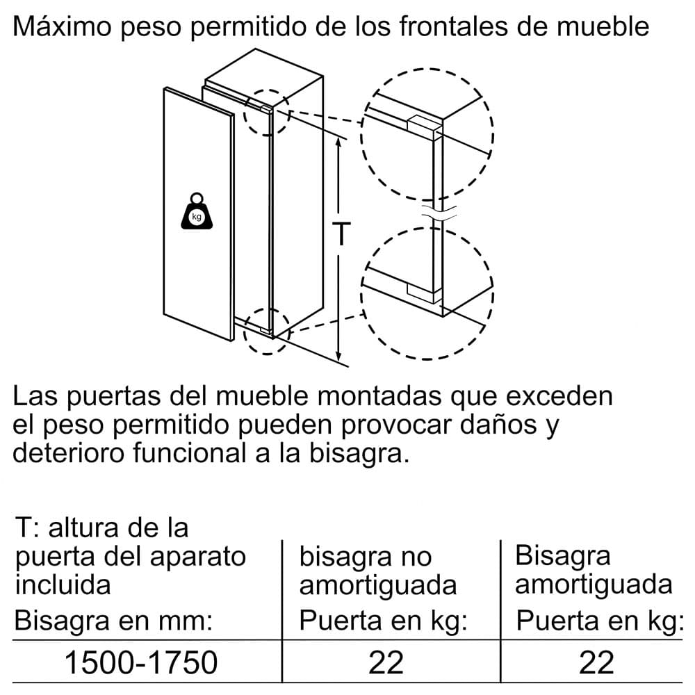 Congelador Integrable Bosch GIN81ACE0, Clase E, 177.2 x 55.8 cm, Sistema de integración de puerta fija - Imagen 4