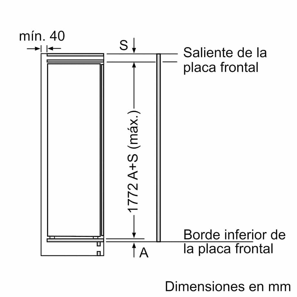 Congelador Integrable Bosch GIN81ACE0, Clase E, 177.2 x 55.8 cm, Sistema de integración de puerta fija - Imagen 5