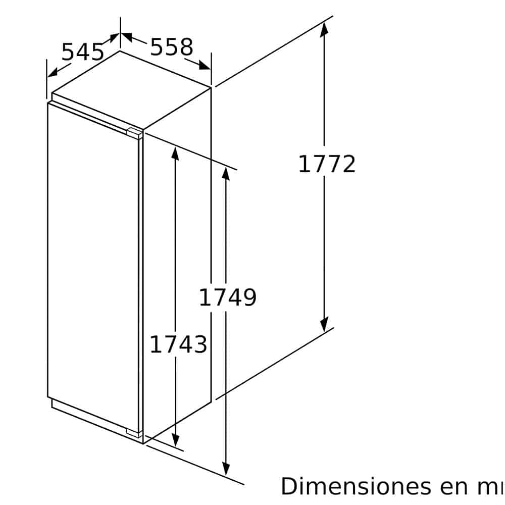 Congelador Integrable Bosch GIN81ACE0, Clase E, 177.2 x 55.8 cm, Sistema de integración de puerta fija - Imagen 7