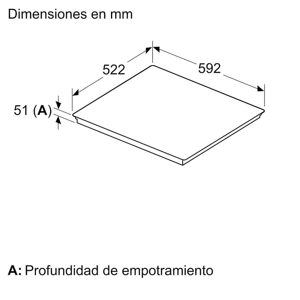 Placa de inducción Bosch, PXJ631HC2E, serie 6, Flexinducción y zona de 28cm, Con perfiles, 60cm, Negro. - Imagen 3