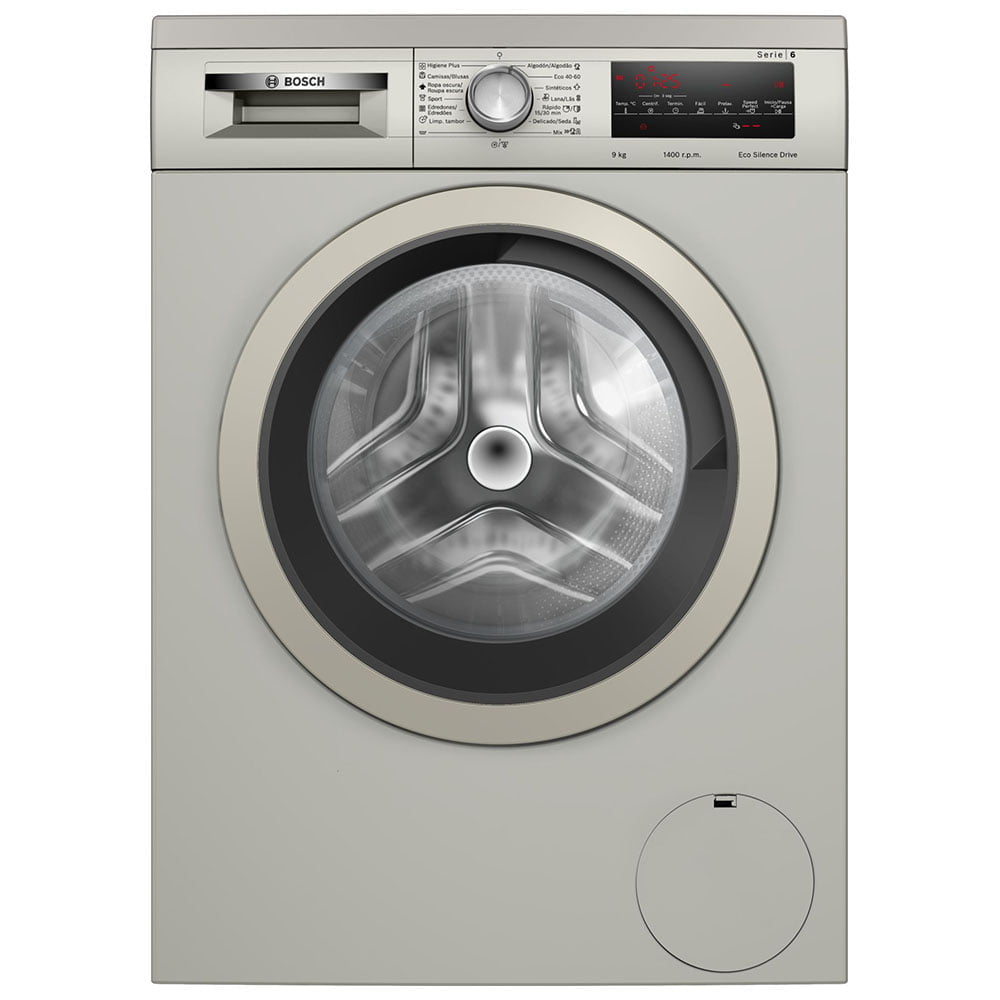 Lavadora Bosch WUU28T6KES, 9 kg, 1400 rpm, Clase A, Acero inox