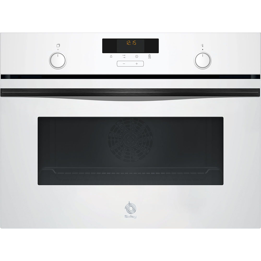 Horno compacto Balay 3CB5159B3, Hidrolítico, Cristal Blanco, 60X45, 47L.