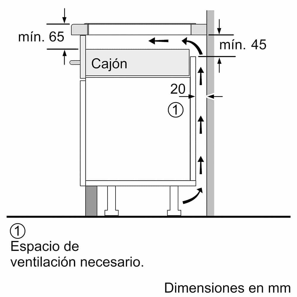 Placa de inducción Bosch, serie 6 ,PXJ675HC1E Flexinducción y dos zonas de 21 cm y 28 cm 60cm, Negro. - Imagen 7