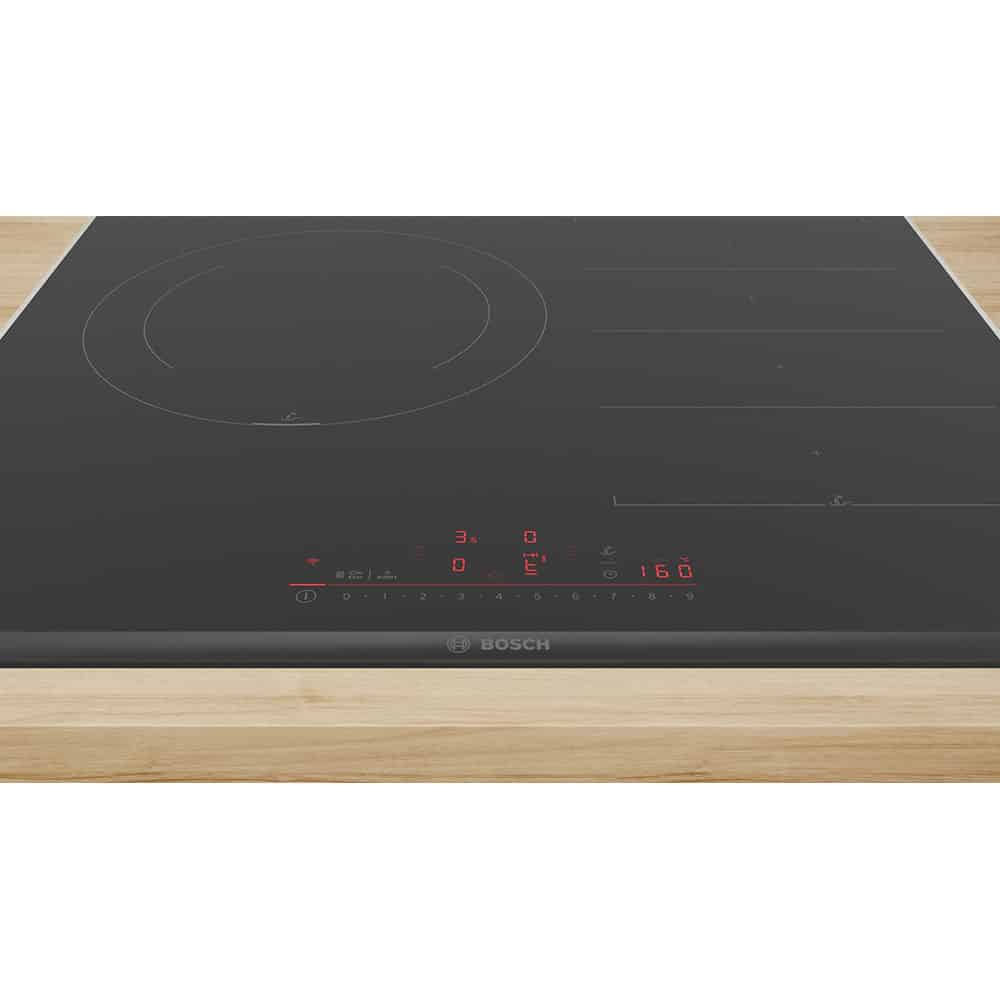 Placa de inducción Bosch, serie 6 ,PXJ675HC1E Flexinducción y dos zonas de 21 cm y 28 cm 60cm, Negro. - Imagen 5