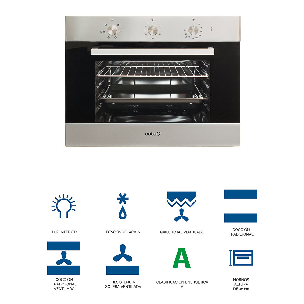 Horno CATA ME 4006 X ,Compacto 45cm Inox, Clase A AquaSmart, 40 l. Ref. 07003305. - Imagen 2
