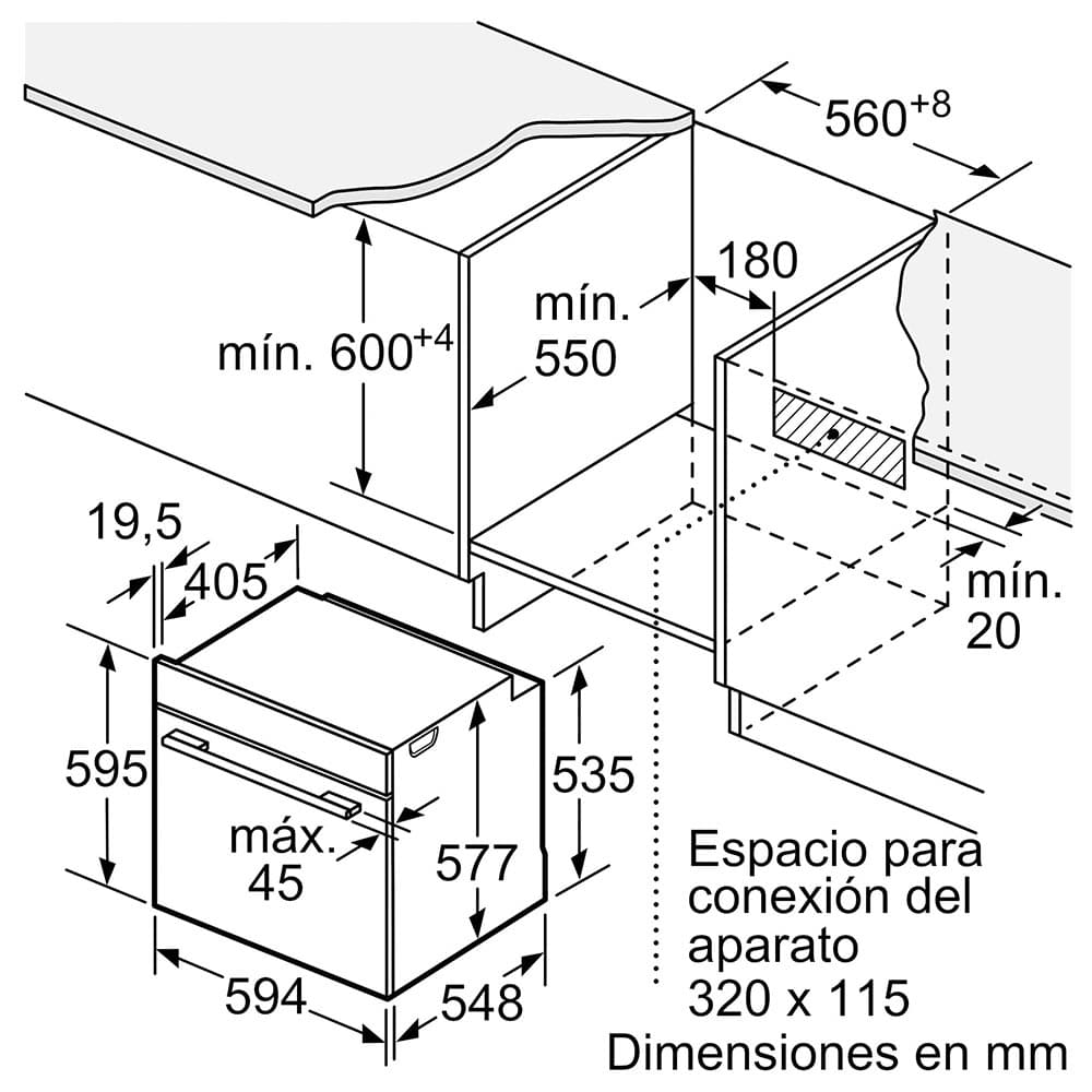 Horno SIEMENS HB734G1B1, 60 cm, negro, Clase A+, 71 l. - Imagen 6