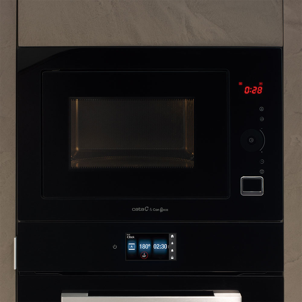 Microondas Integrable CATA MC 25 GTC BK, Negro, Alto 38cm, 25 l, Ref.07510400. - Imagen 3
