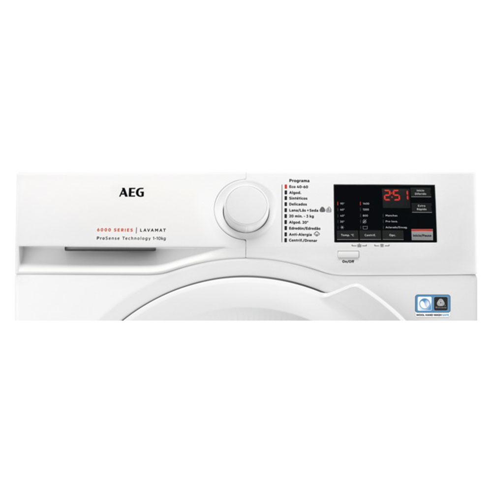 Lavadora AEG L6FBI147P, Clase A Blanco, 10K, 1400rpm - Imagen 2