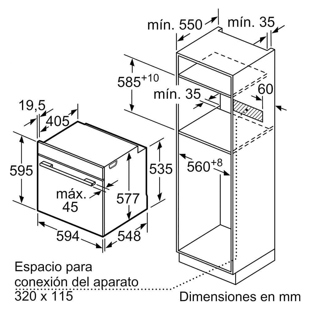 Horno SIEMENS HB734G1B1, 60 cm, negro, Clase A+, 71 l. - Imagen 8