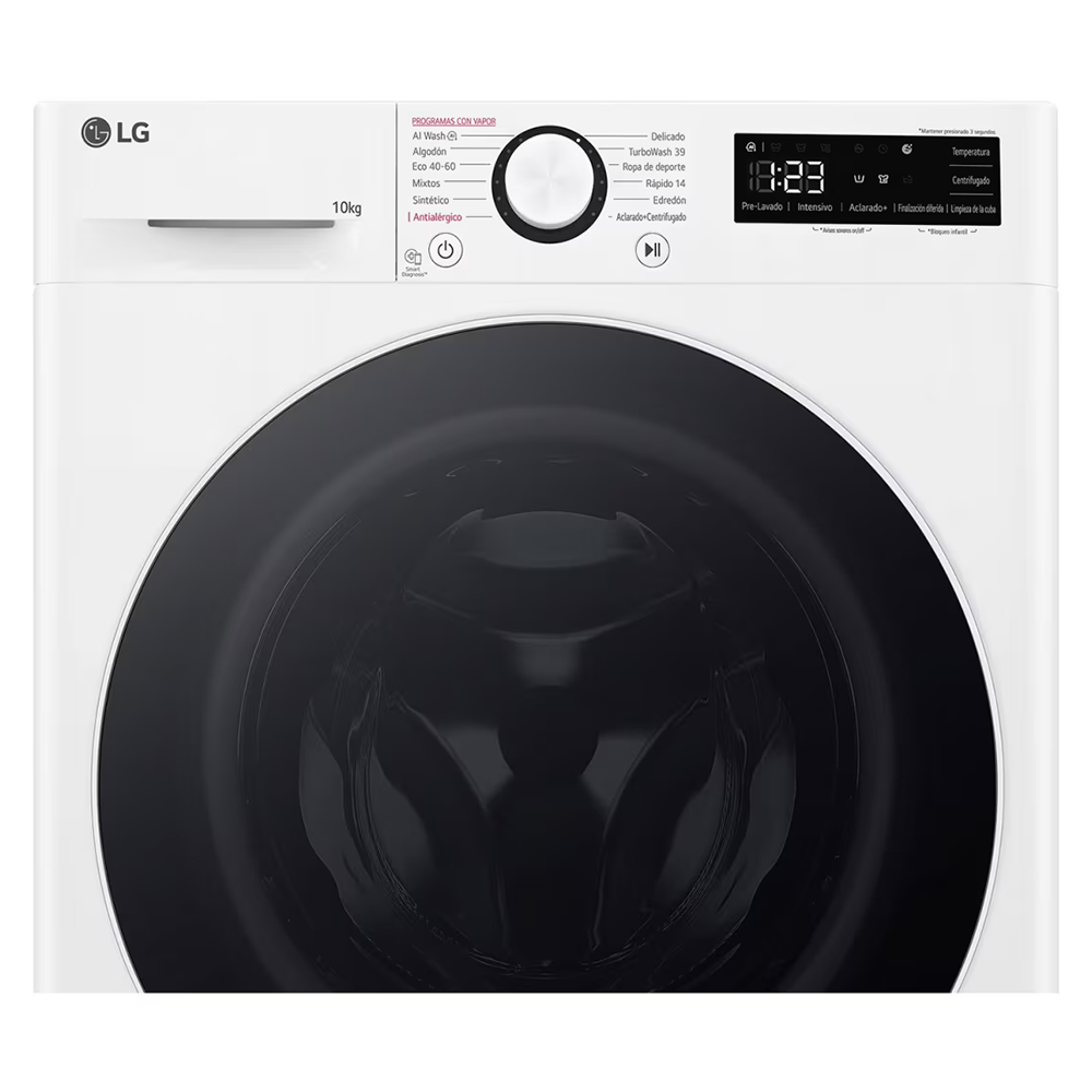 Lavadora LG F4WR6010A0W 10Kg 1400R BCA STEAM, Clase A-10%, Blanca, 10 kg. - 1400 rpm - Libre Instalación - Imagen 2