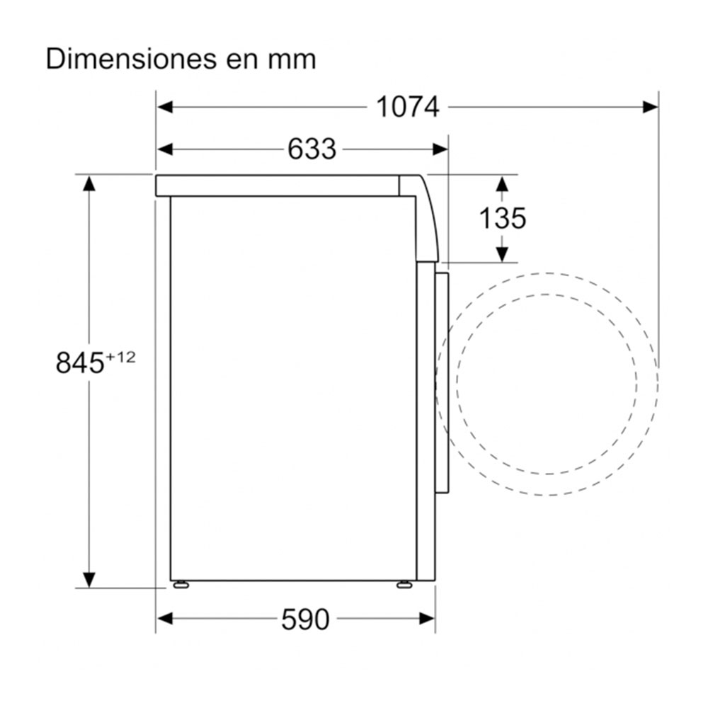 Lavadora Bosch WGH244A0ES, 9 kg, i-DOS, 1400 rpm, Clase A, Blanco - Imagen 4