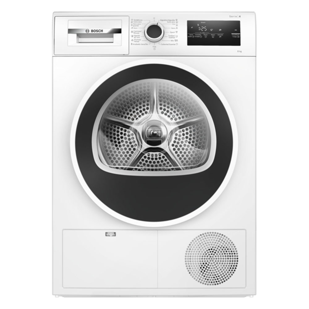 Secadora BOSCH WTR83200ES, Clase E, con Bomba de Calor, 8 Kilos.