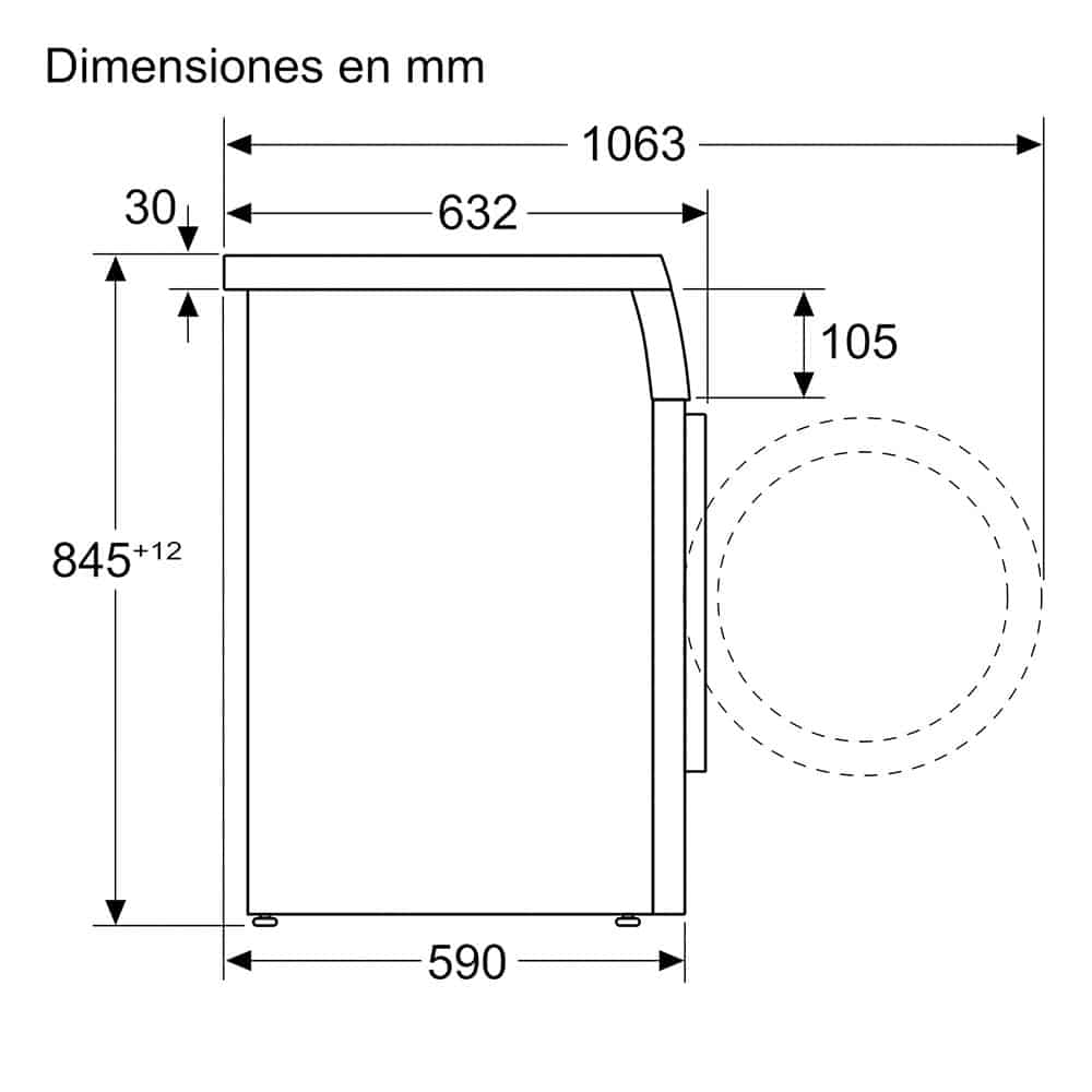 Lavadora Bosch WUU24T65ES, 9 kg, Active Water Plus, 1200 rpm, Clase A, Blanco. - Imagen 5