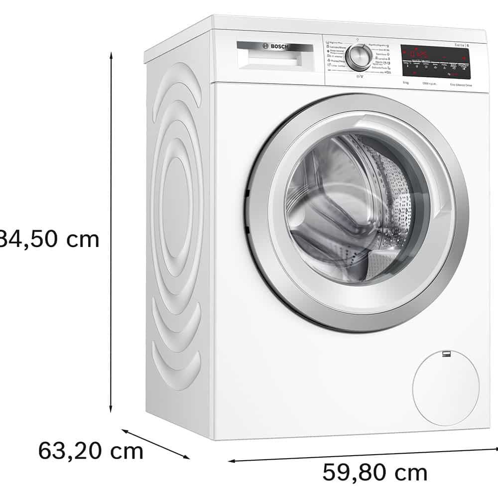 Lavadora Bosch WUU24T65ES, 9 kg, Active Water Plus, 1200 rpm, Clase A, Blanco. - Imagen 3