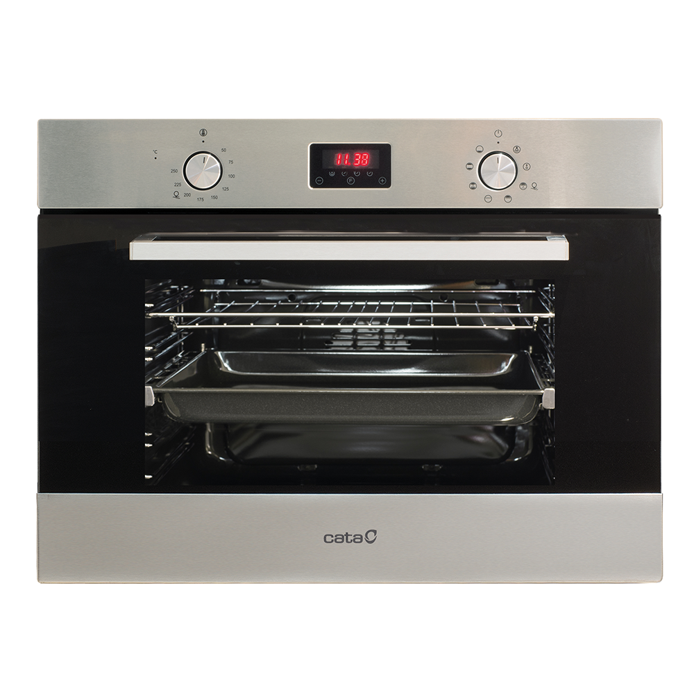 Horno CATA CMD 5008 X ,60 cm, Negro E Inox, Clase A, Compacto, AquaSmart, 40 l. Ref. 07003307.