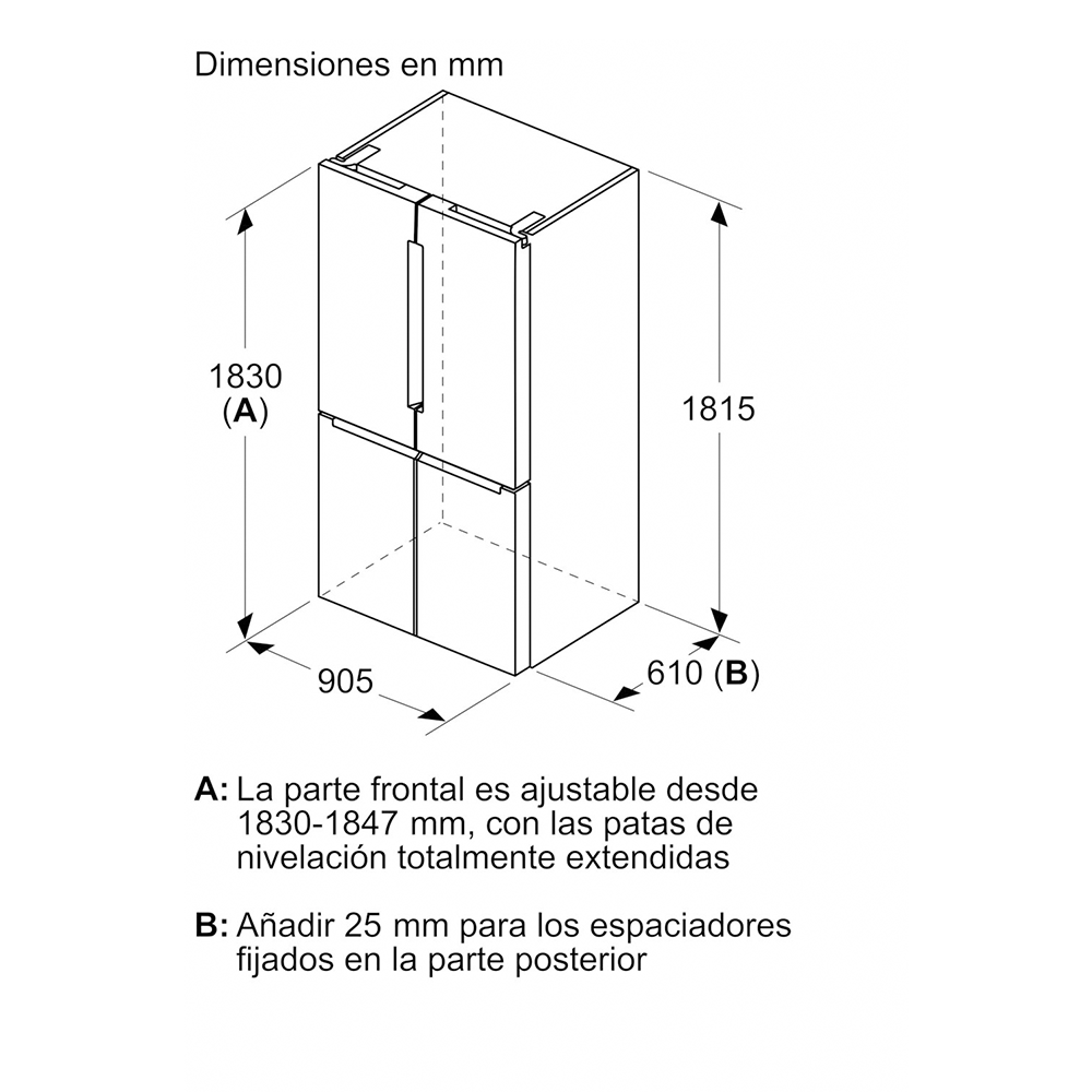 Frigorífico BOSCH KFN96VPEA, Clase E, Acero Inox. Antihuellas - Imagen 3